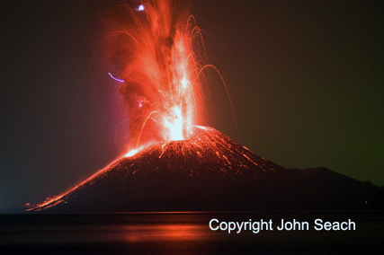 What are some facts about the Krakatoa volcano?